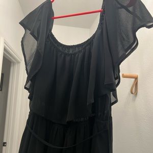 Off shoulder formal evening gown